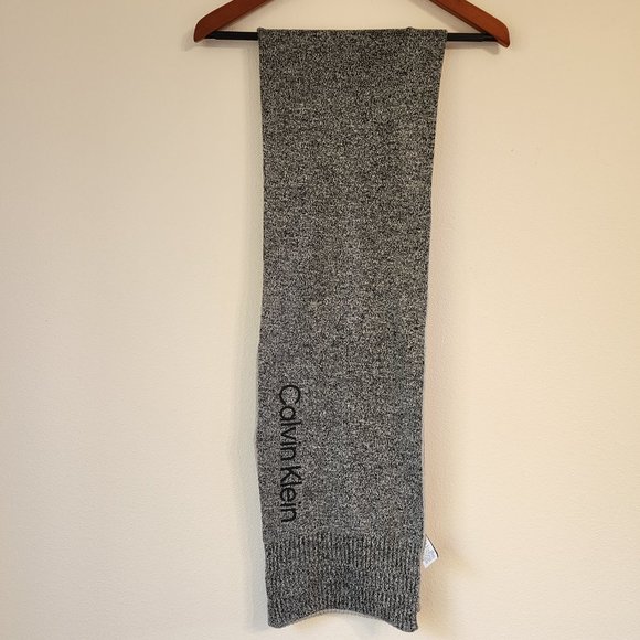 Calvin Klein, Men's Shawl, OZ, 100% Acrylic, Light & Dark Gray,Casual, Outdoor - Picture 1 of 10